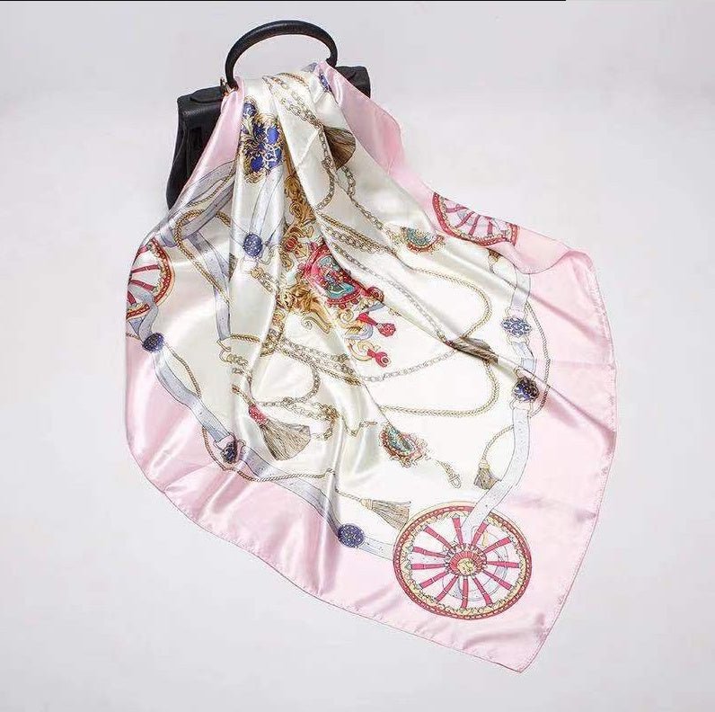 Foulard en Soie Imprimé Numériquement Carré - Allomarc.com