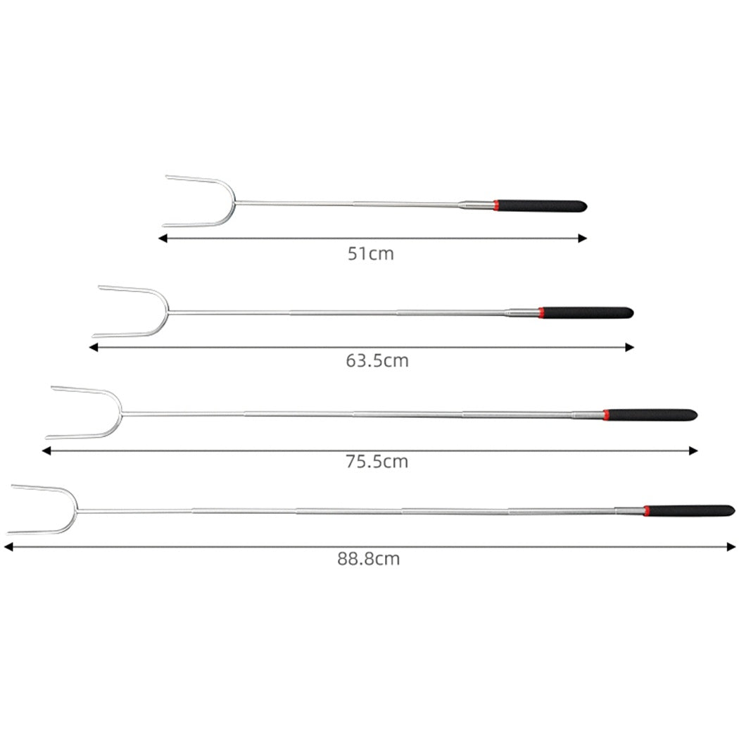 Fourchette de Barbecue Télescopique en Acier Inoxydable pour Extérieur - Allomarc.com