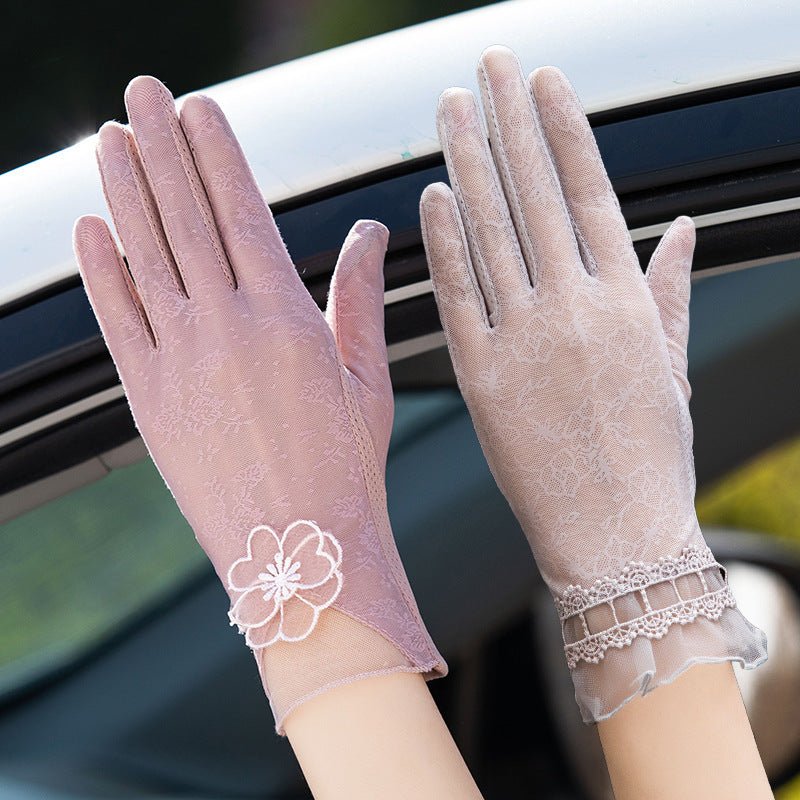 Gants de Protection UV Femme en Soie Glacée - Allomarc.com