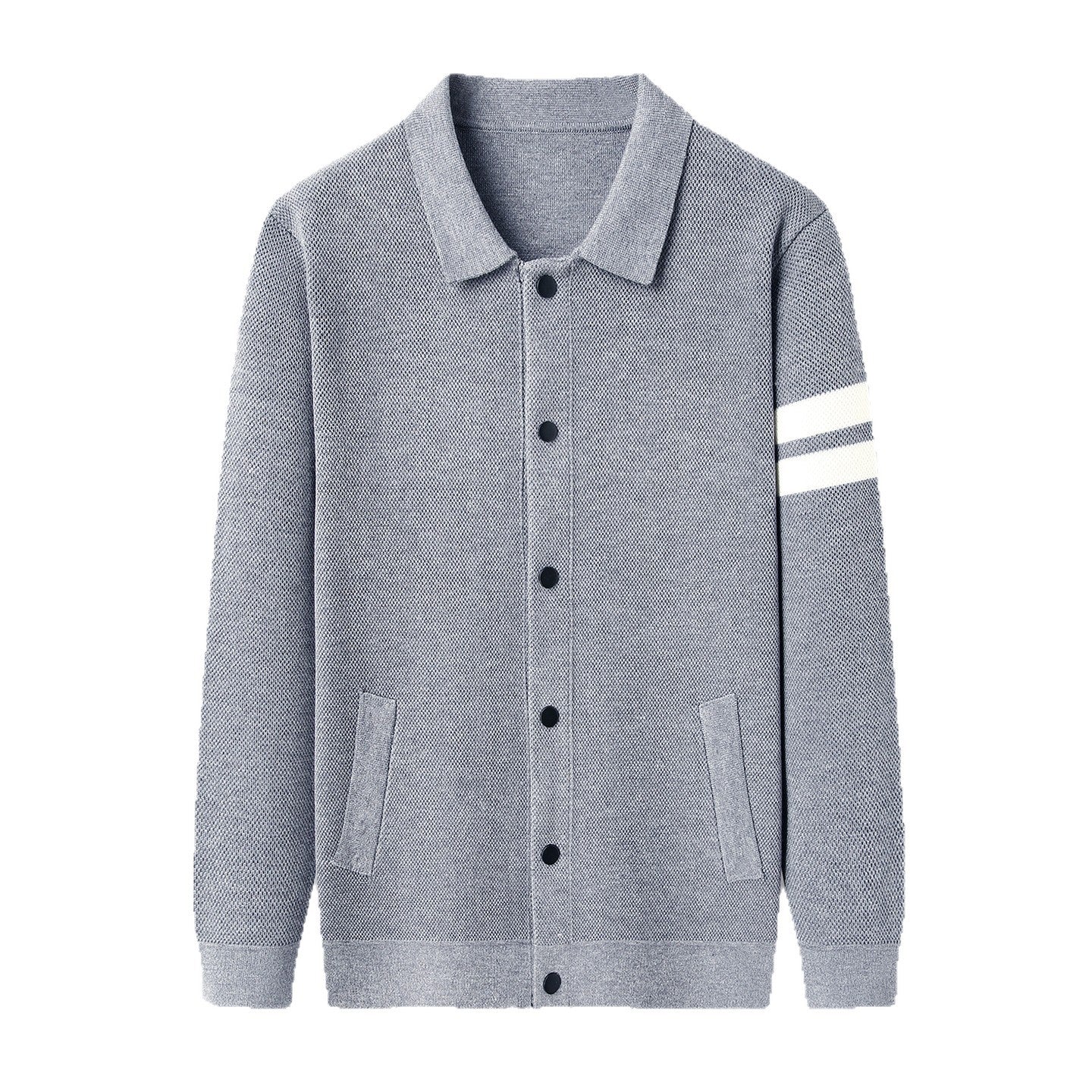Gilet Tricoté à Revers Slim pour Hommes - Style Coréen - Allomarc.com