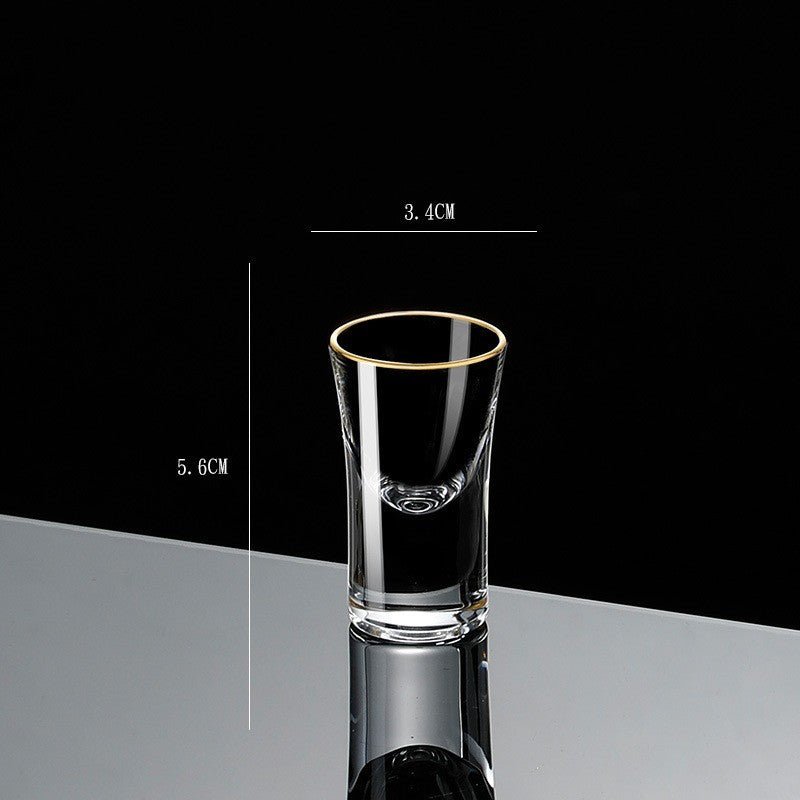 Gobelet à Shot en Verre Cristal avec Diviseur en Feuille d'Or - Allomarc.com