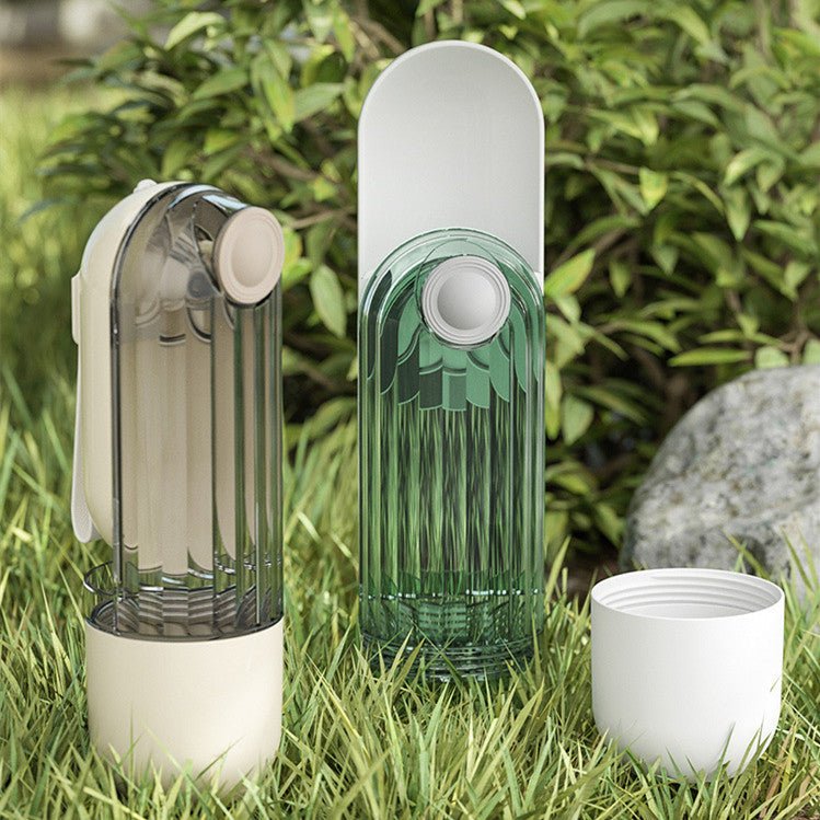 Gobelet d'Eau 2 en 1 pour Animaux de Compagnie - Design Segmenté Vert - Allomarc.com