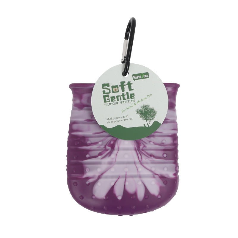 Gobelet Nettoyeur de Pattes 2 en 1 pour Chiens - Brosse Portable pour Animaux - Allomarc.com