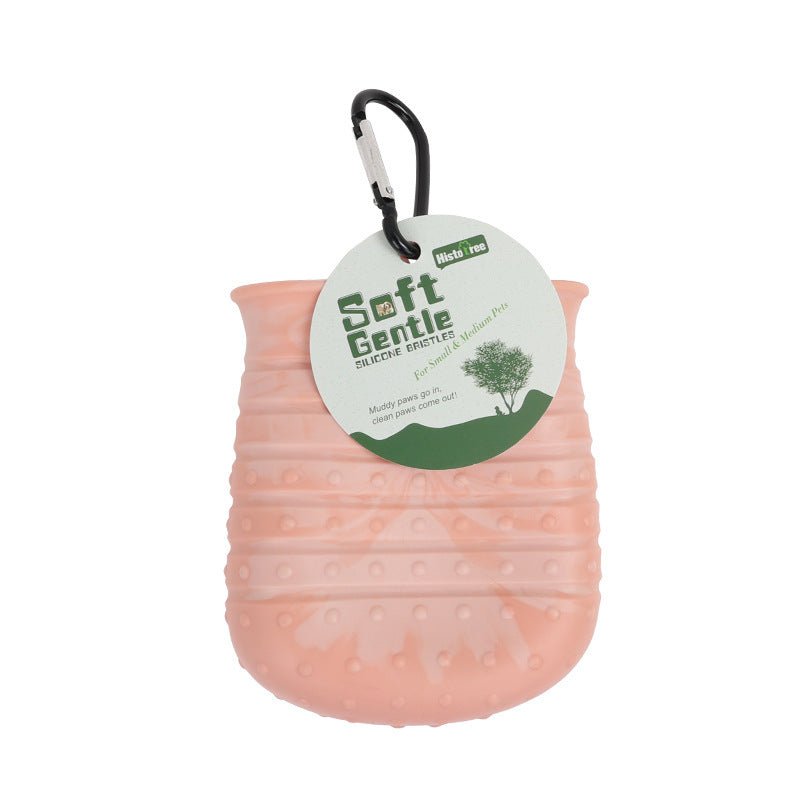 Gobelet Nettoyeur de Pattes 2 en 1 pour Chiens - Brosse Portable pour Animaux - Allomarc.com