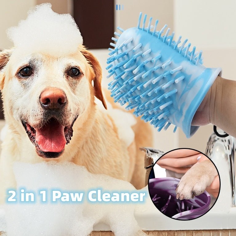 Gobelet Nettoyeur de Pattes 2 en 1 pour Chiens - Brosse Portable pour Animaux - Allomarc.com