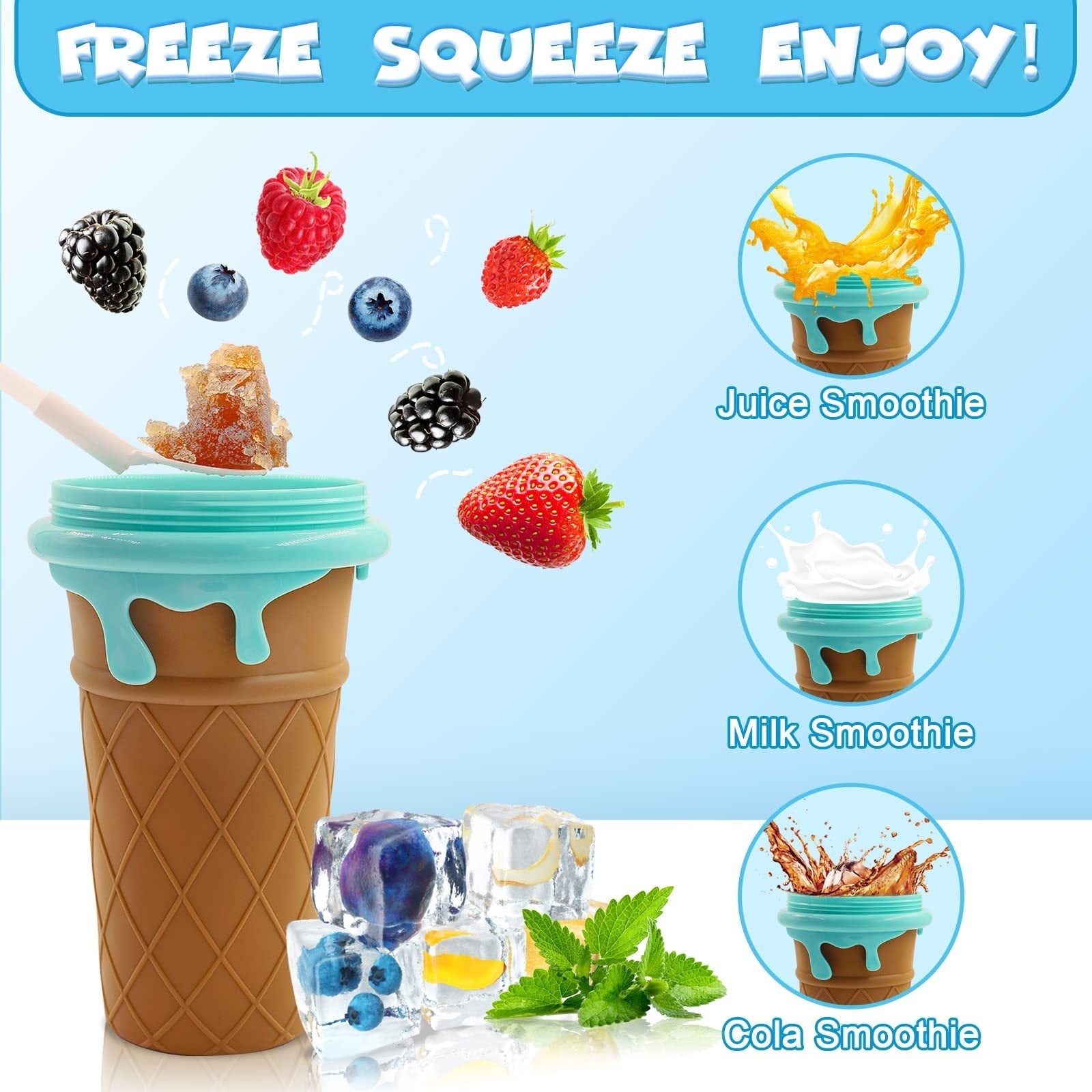 Gobelet Slushy de 500ml - Créez vos Jus et Smoothies Maison - Allomarc.com