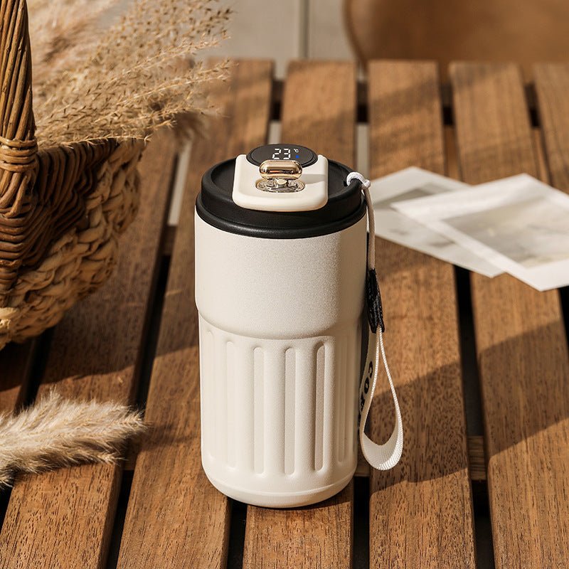 Gourde Thermale Digitale Intelligente en Acier Inoxydable - Mug à Café Portable 450ml - Allomarc.com