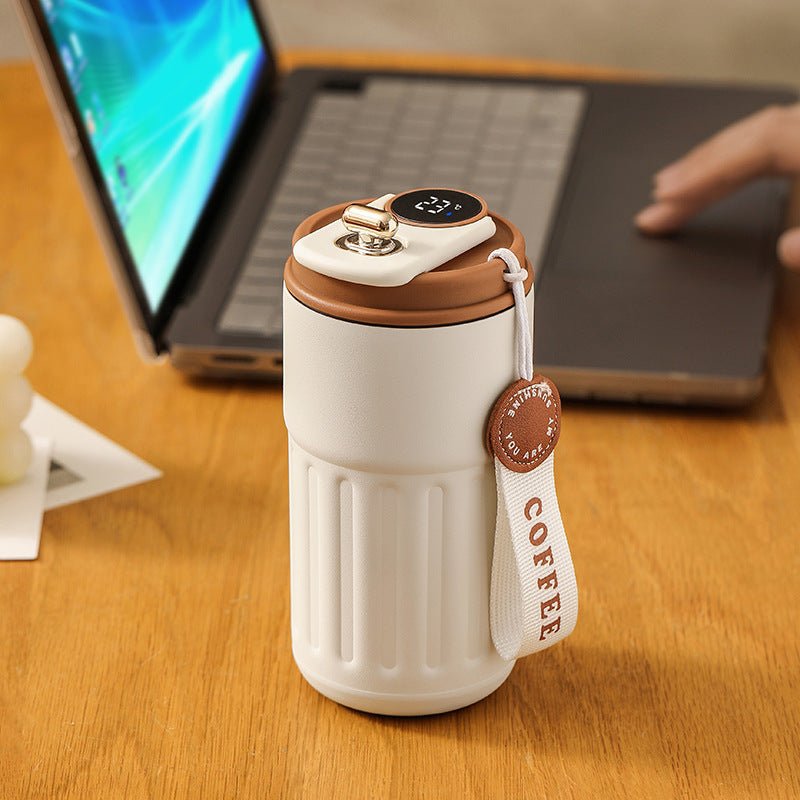 Gourde Thermale Digitale Intelligente en Acier Inoxydable - Mug à Café Portable 450ml - Allomarc.com