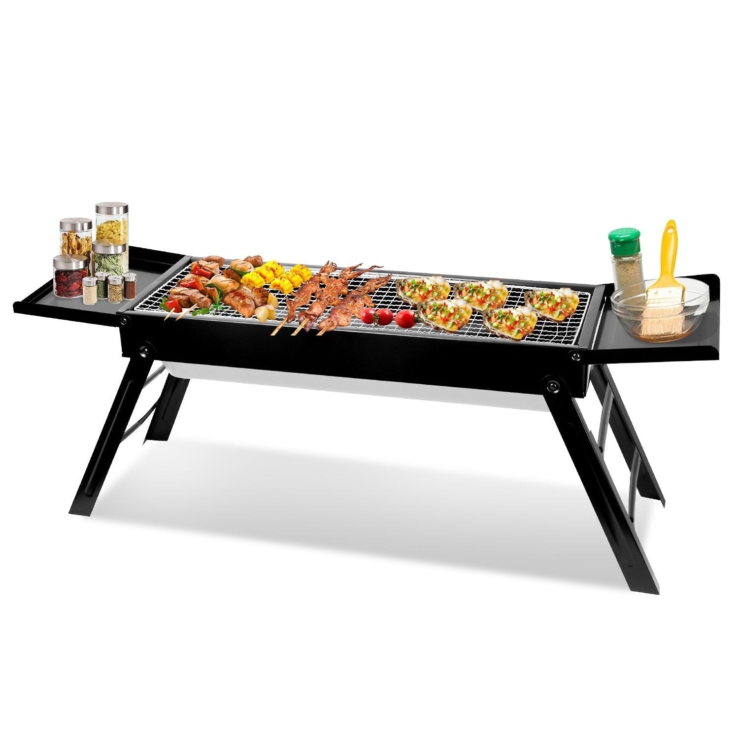 Gril Barbecue Portable Pliable en Acier Inoxydable - Idéal pour Camping, Pique - Nique et Fêtes - Allomarc.com