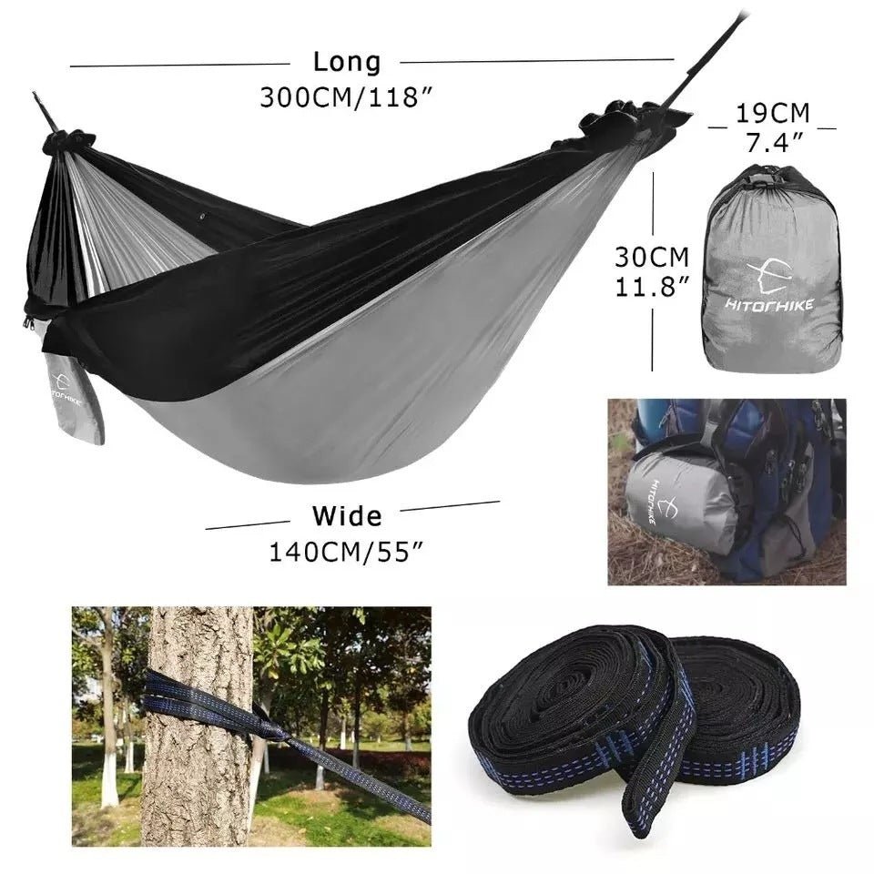 Hamac de Randonnée - Hamac Portable en Nylon Parachute pour Extérieur - Allomarc.com
