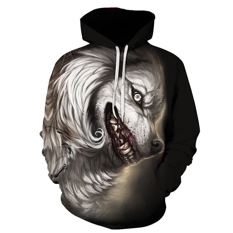 Hoodie 3D Imprimé Homme Liger aux Yeux Bleus - Allomarc.com