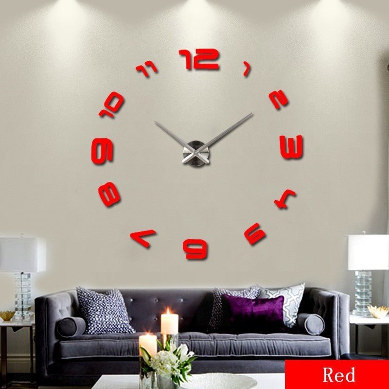 Horloge Murale Acrylique Surdimenssionnée - Art Moderne pour Salon - Allomarc.com