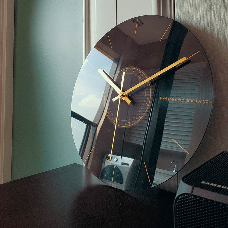 Horloge Murale Silencieuse en Verre de Luxe - Allomarc.com