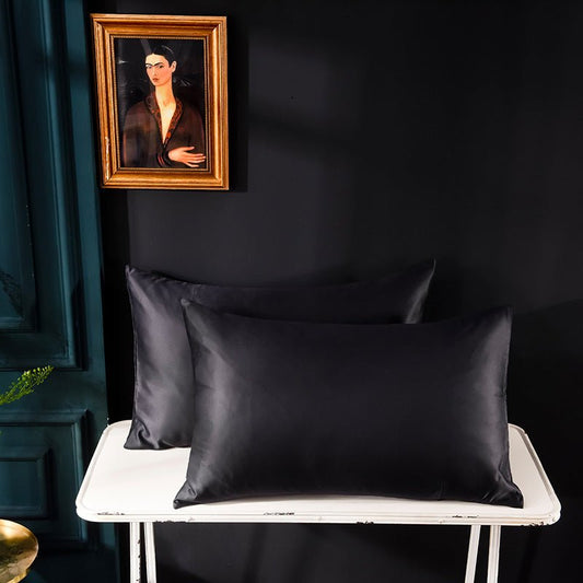 Housse de Coussin en Satin de Soie Polychrome avec Fermeture Éclair - Allomarc.com