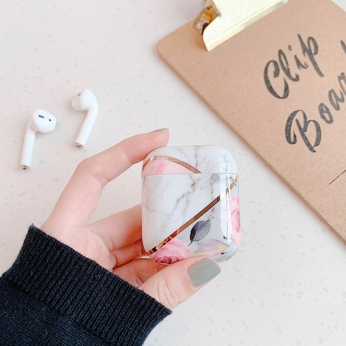 Housse en marbre pour écouteurs Bluetooth - Allomarc.com