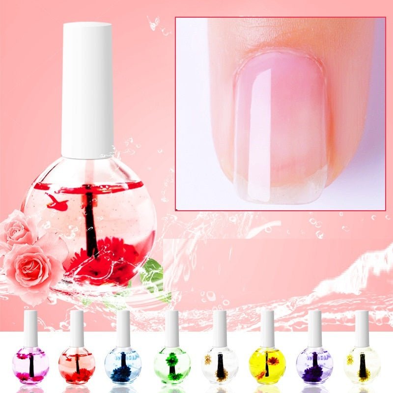 Huile de Traitement Nutritionnelle pour Ongles avec Fleurs Séchées - Allomarc.com