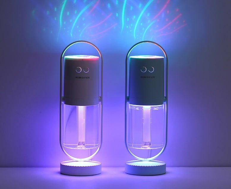 Humidificateur d'Air USB Magic Shadow avec Projection de Lumières Nocturnes - Allomarc.com