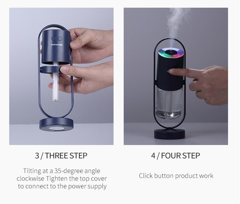 Humidificateur d'Air USB Magic Shadow avec Projection de Lumières Nocturnes - Allomarc.com