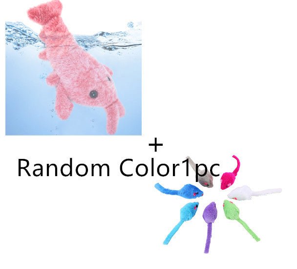 Jouet Électrique Actif pour Chats - Crevette Sautillante en Peluche - Allomarc.com