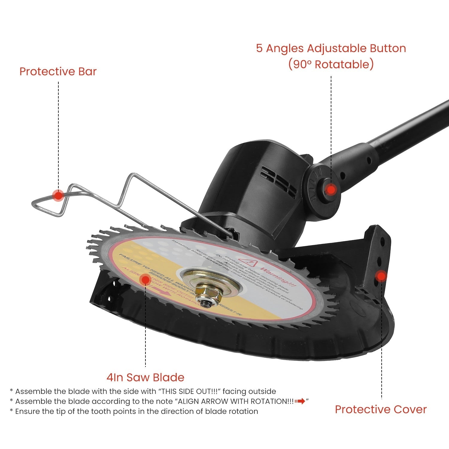 Kit de Scie Électrique sans Fil 3 - en - 1 avec Poteau Réglable et Accessoires - Allomarc.com