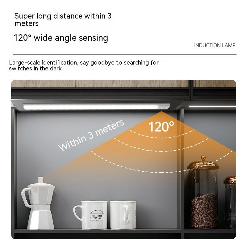 Lampe à Capteur Infrarouge Intelligent Sans Fil avec Magnetique – Lumière de Cabinet Rechargeable pour Couloir et Garde - Robe - Allomarc.com