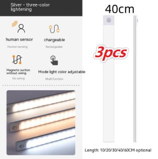 Lampe à Capteur Infrarouge Intelligent Sans Fil avec Magnetique – Lumière de Cabinet Rechargeable pour Couloir et Garde - Robe - Allomarc.com