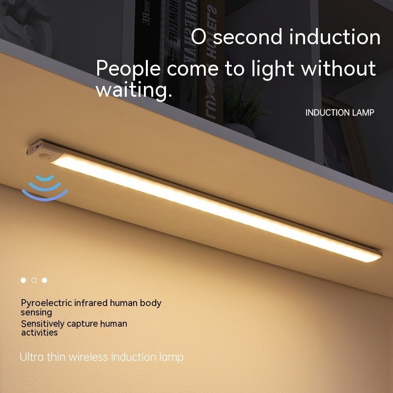 Lampe à Capteur Infrarouge Intelligent Sans Fil avec Magnetique – Lumière de Cabinet Rechargeable pour Couloir et Garde - Robe - Allomarc.com