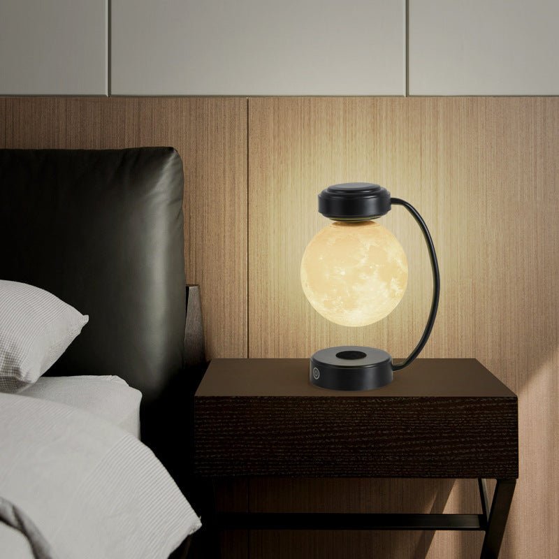 Lampe de Lévitation Magnétique Créative - Lune pour Table de Nuit - Allomarc.com