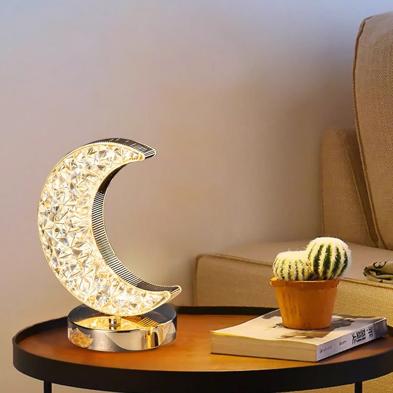 Lampe de Table Nuit Étoile Lune à Recharge Tactile - Allomarc.com