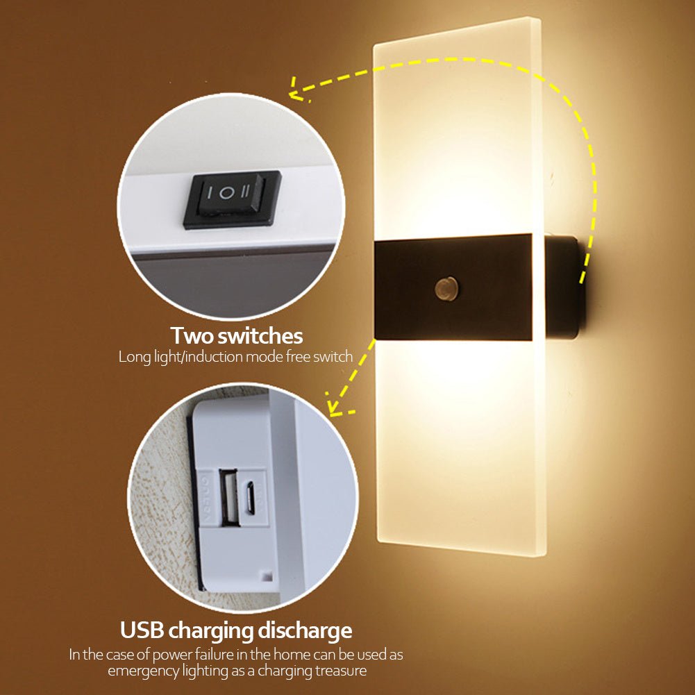Lampe Murale à Chargement USB Sensing Intérieur - Allomarc.com