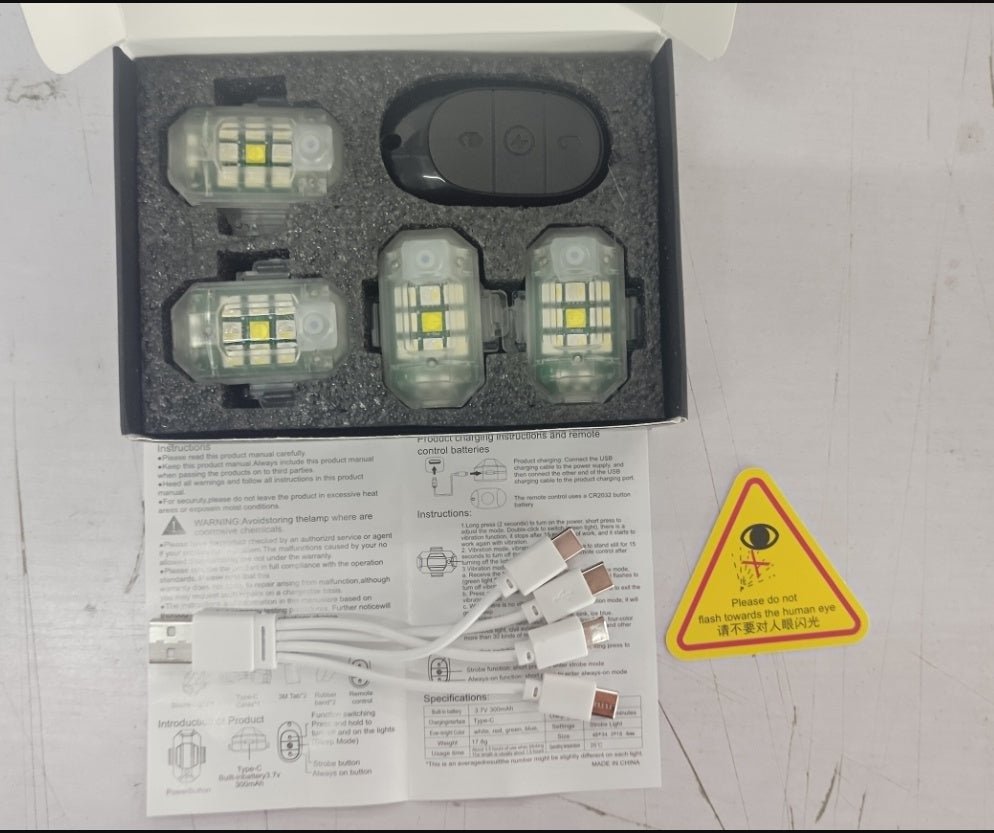 Lampe Stroboscopique Télécommandée pour Voiture et Moto - Allomarc.com