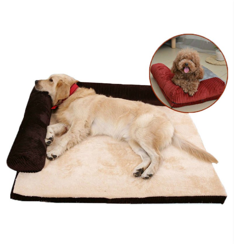 Lit pour chien en velours côtelé - Allomarc.com