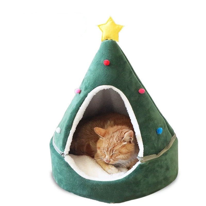 Litière pour chat en forme de sapin de Noël - Allomarc.com