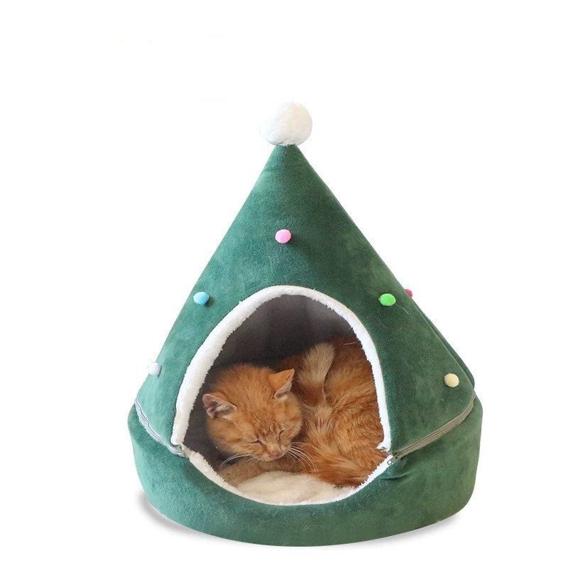 Litière pour chat en forme de sapin de Noël - Allomarc.com