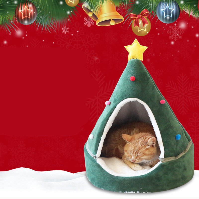 Litière pour chat en forme de sapin de Noël - Allomarc.com