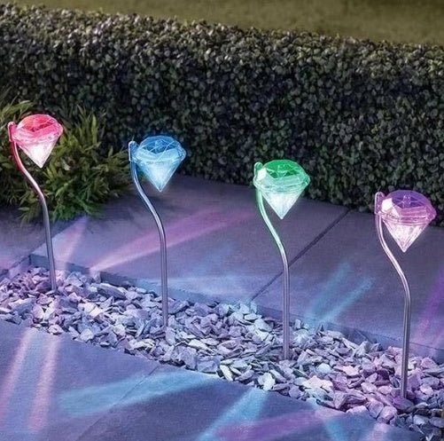 Lumière Solaire en Diamant pour Jardin - Allomarc.com