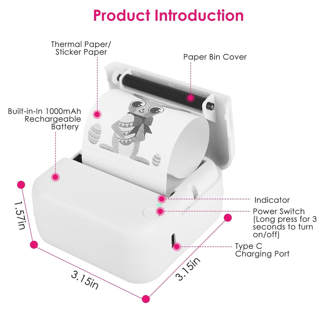 Mini Imprimante - Options de Papier pour Imprimante - Allomarc.com