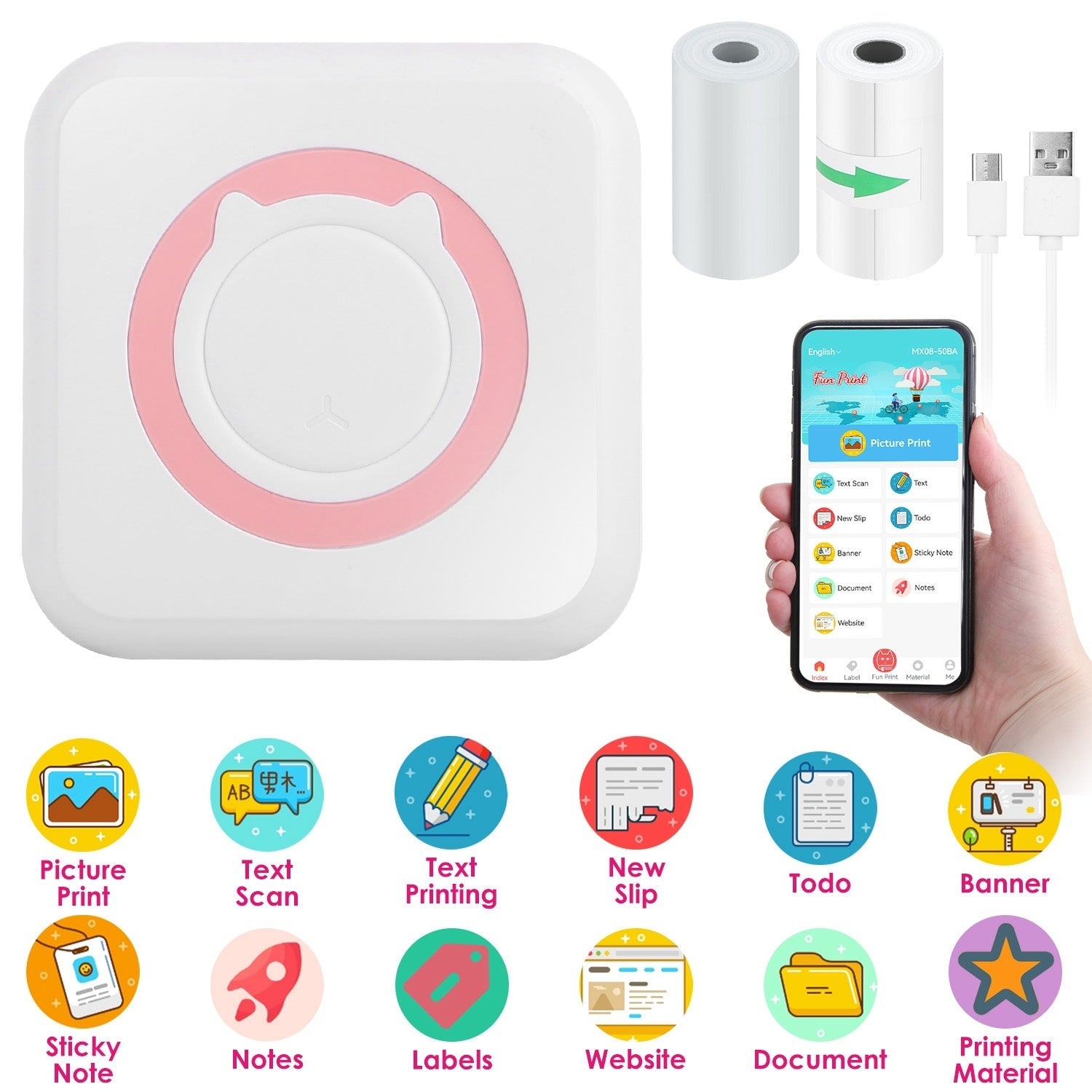 Mini Imprimante - Options de Papier pour Imprimante - Allomarc.com