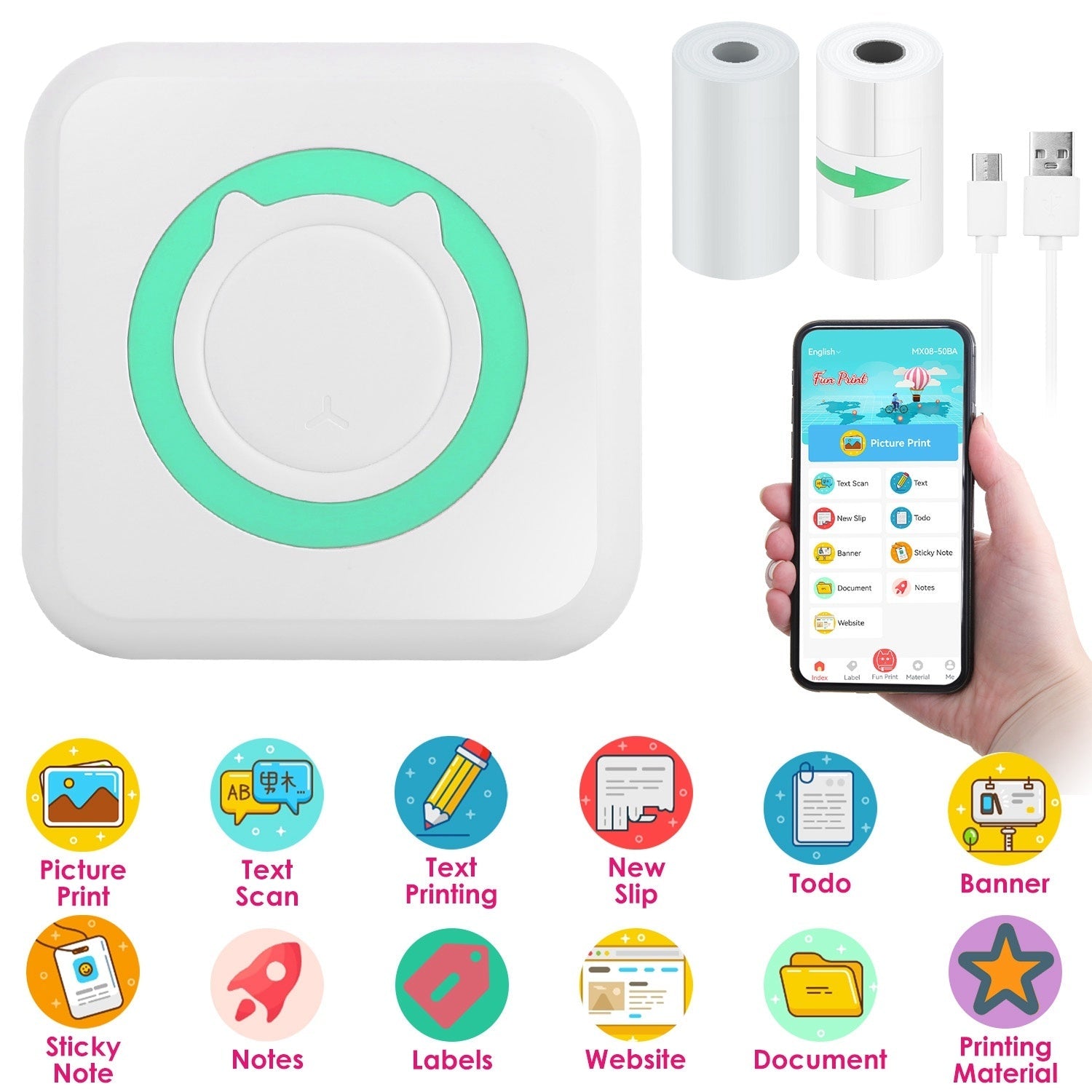Mini Imprimante - Options de Papier pour Imprimante - Allomarc.com