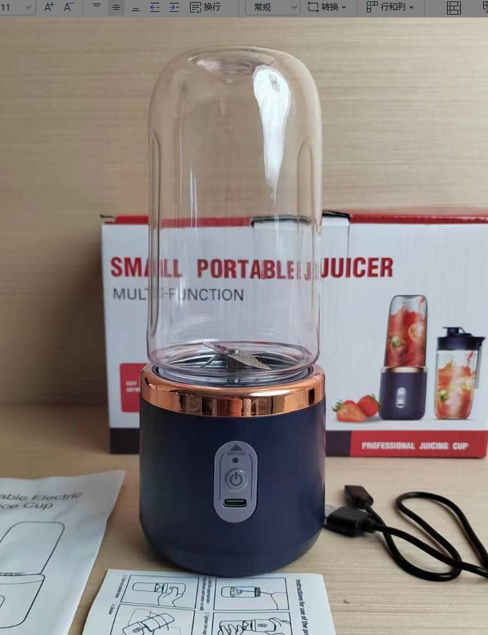 Mini Mixeur Portable 6 Lames - Blender à USB pour Smoothies et Sucres de Fruits - Allomarc.com