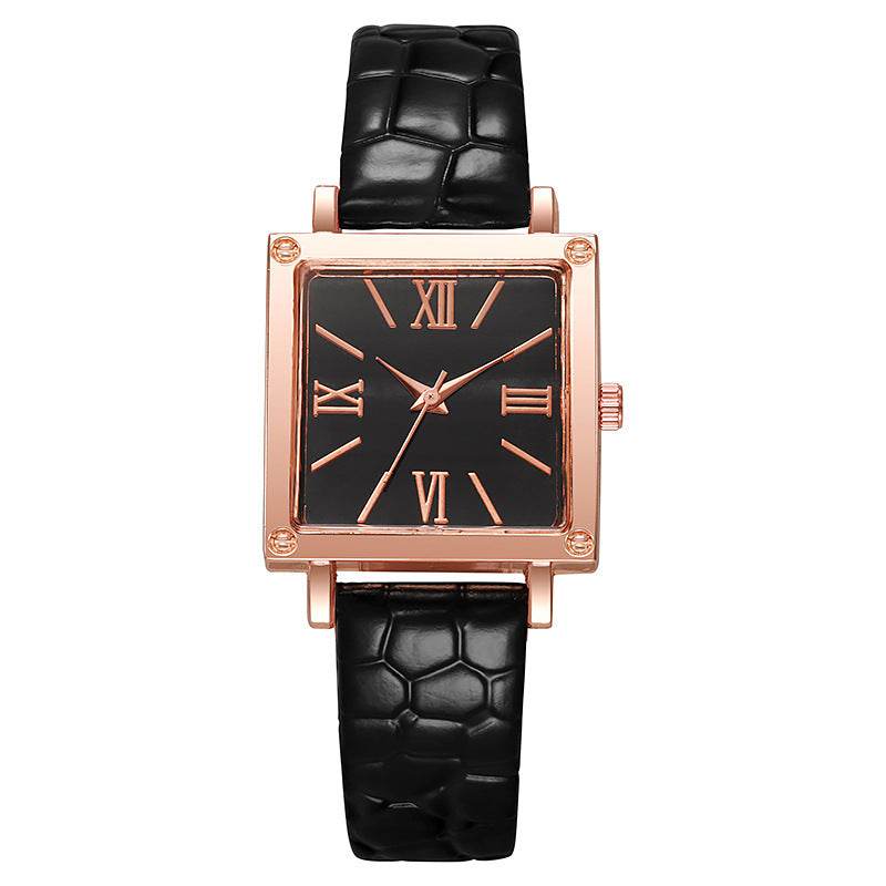Montre Carrée Luxe Abordable Motif Bambou - Allomarc.com