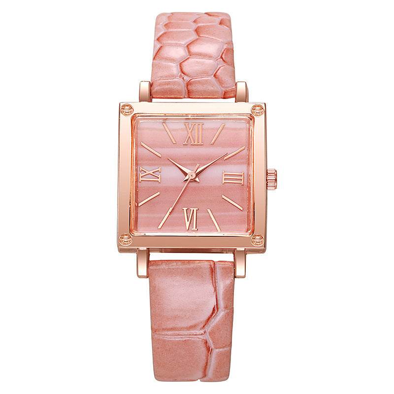 Montre Carrée Luxe Abordable Motif Bambou - Allomarc.com