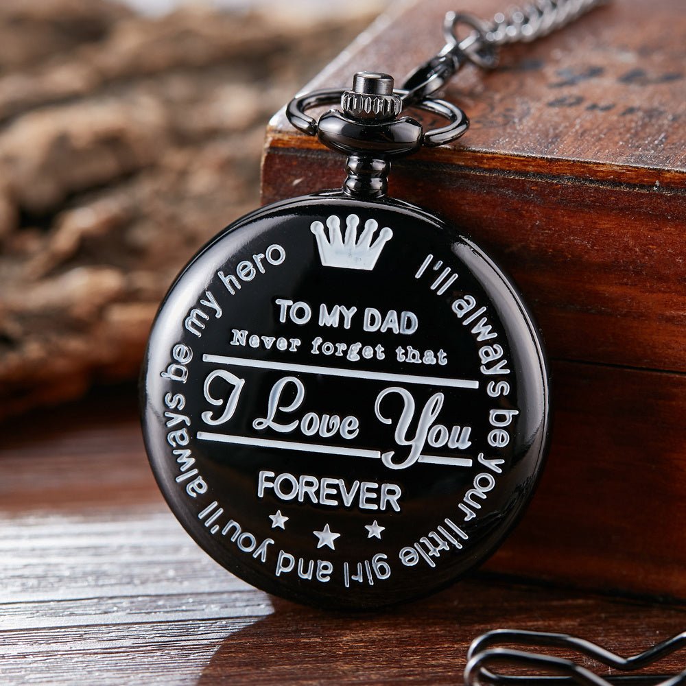 Montre de Poche Quartz "À Mon Fils, Amour Éternel" - Allomarc.com