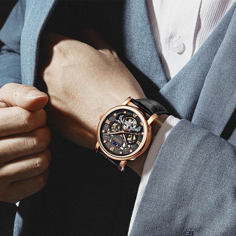 Montre en Cuir Luminante Étanche pour Hommes - Allomarc.com