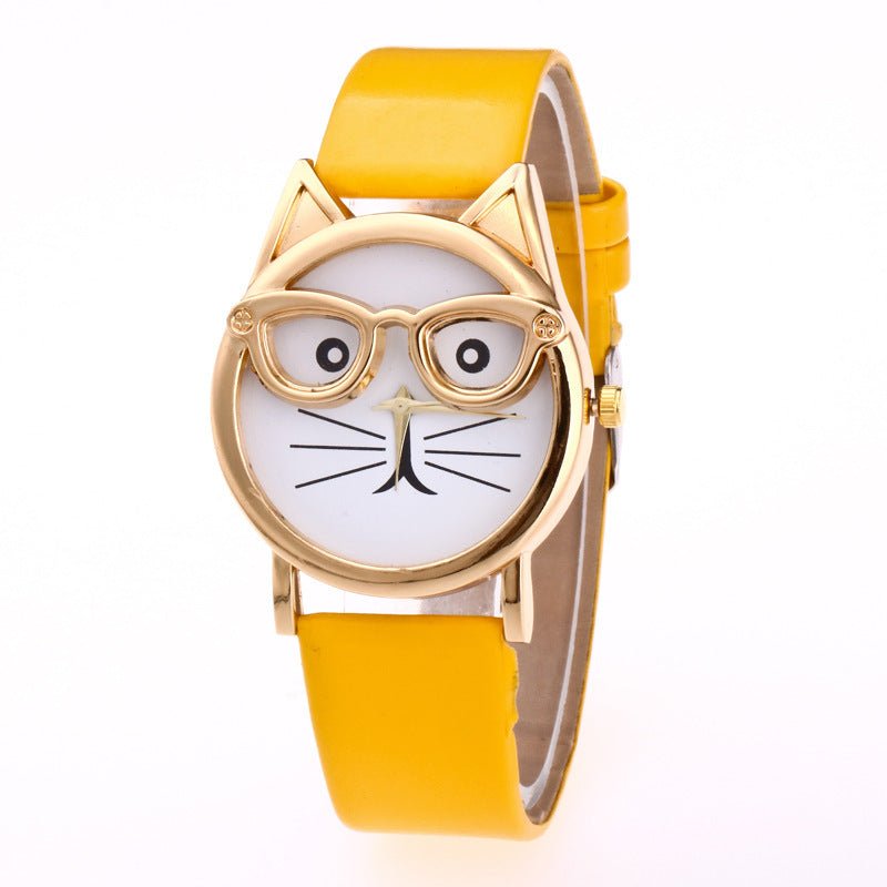 Montre Enfant Cartoon Mignonne avec Visage de Chat - Allomarc.com