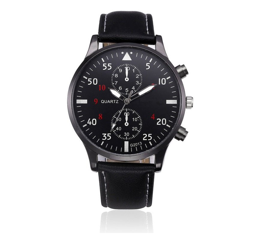 Montre numérique personnalisée pour homme avec ceinture en cuir noir - Allomarc.com