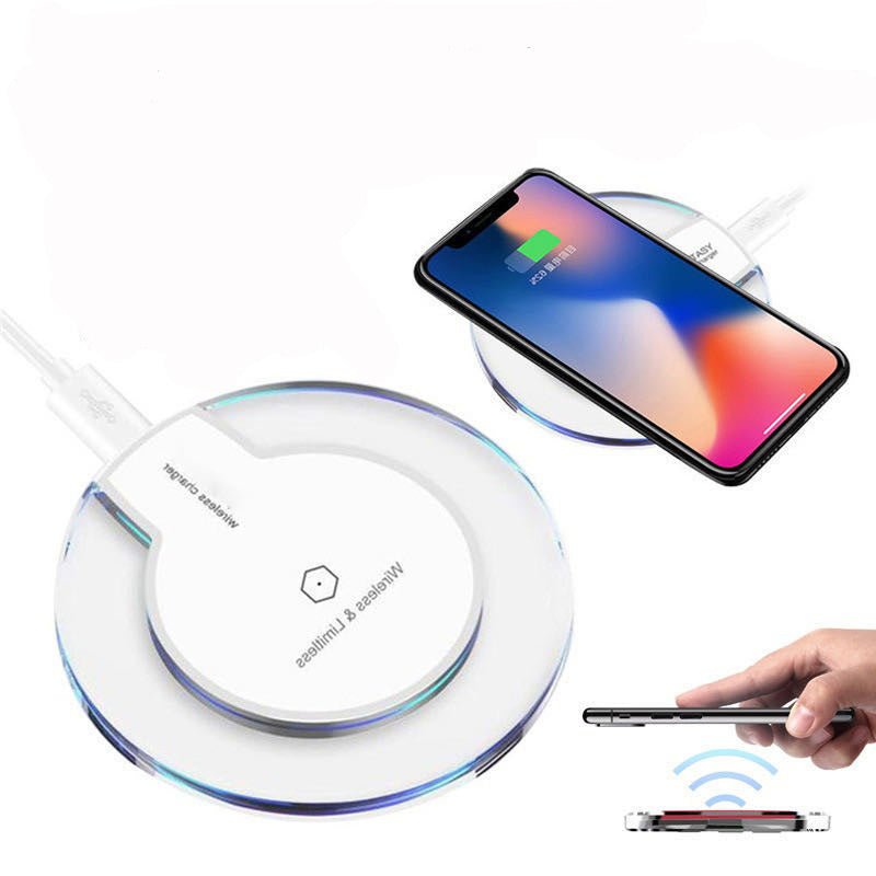 Nouveau Dock de Charge sans Fil en Cristal Rond avec Récepteur pour A - pple et Sanxing - Allomarc.com