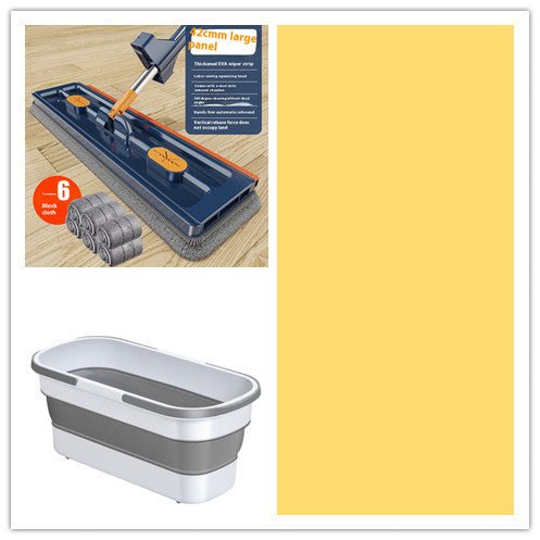 Nouveau Mop Plat Large Style 360° Rotation - Parfait pour Tous Types de Sols - Allomarc.com