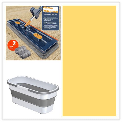 Nouveau Mop Plat Large Style 360° Rotation - Parfait pour Tous Types de Sols - Allomarc.com