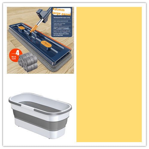 Nouveau Mop Plat Large Style 360° Rotation - Parfait pour Tous Types de Sols - Allomarc.com